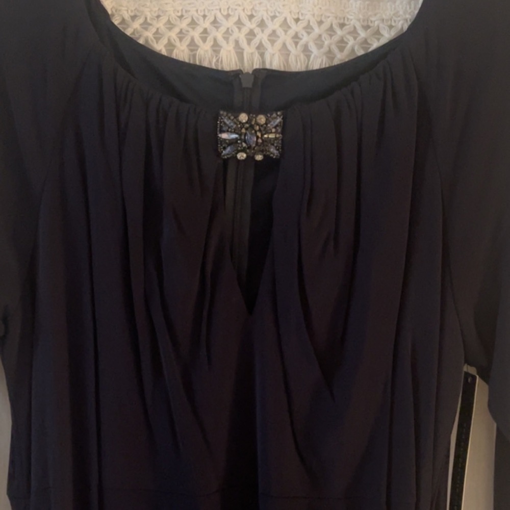 Vintage David Meister Navy Dress - Picture 3 of 3